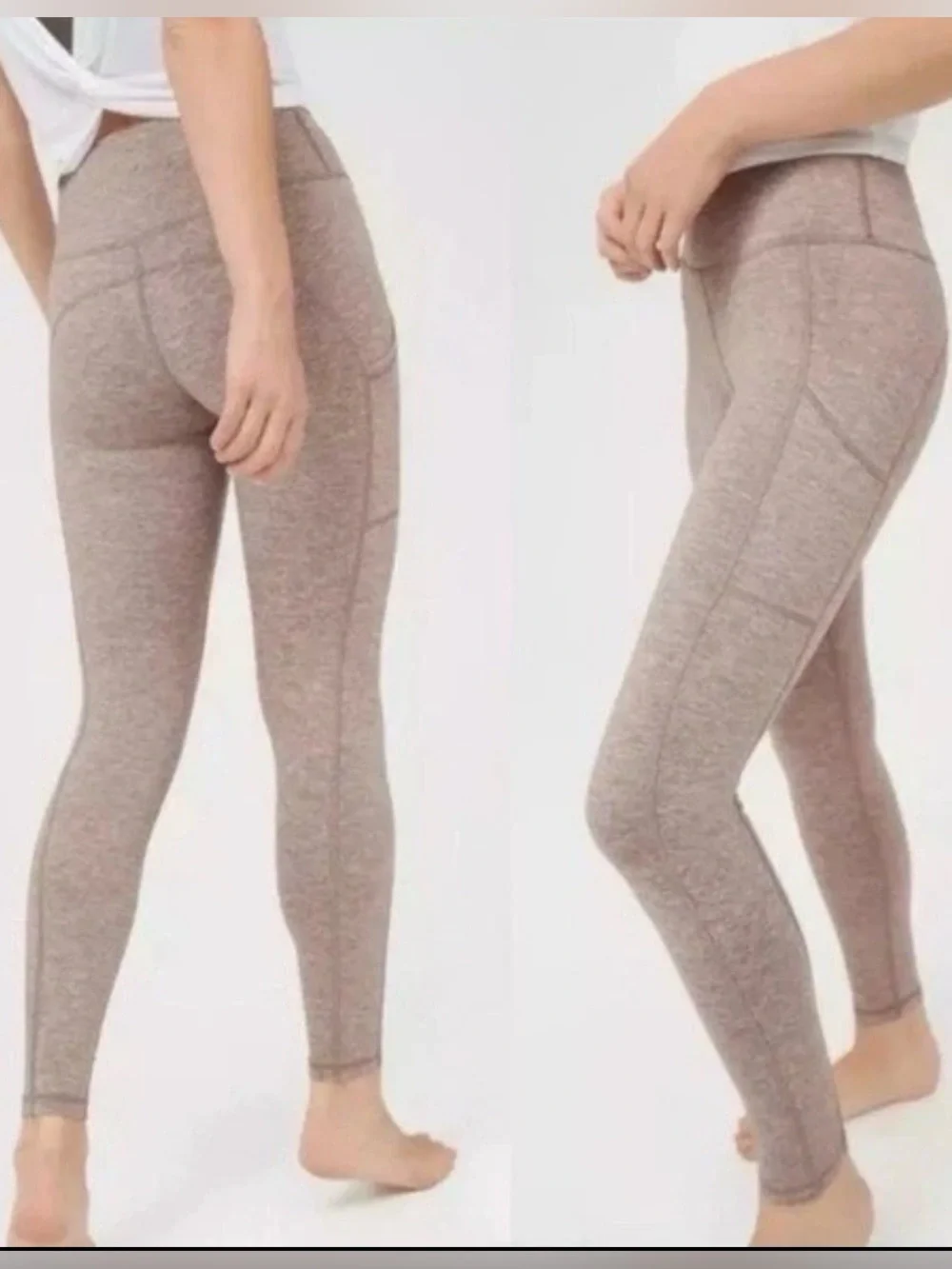 Offline by Aerie The Hugger Hi Rise Pocket Leggings in Heather Brown